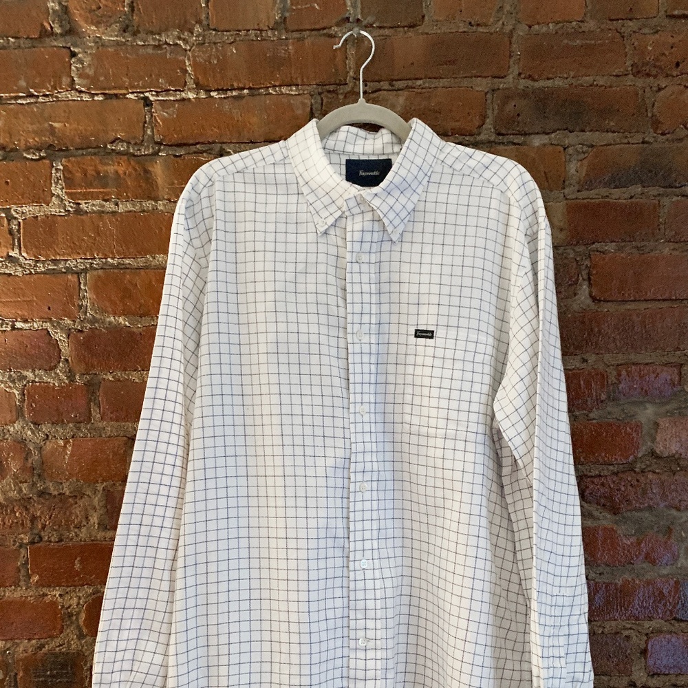 Men's Faconnable Button Down Shirt, Size XL